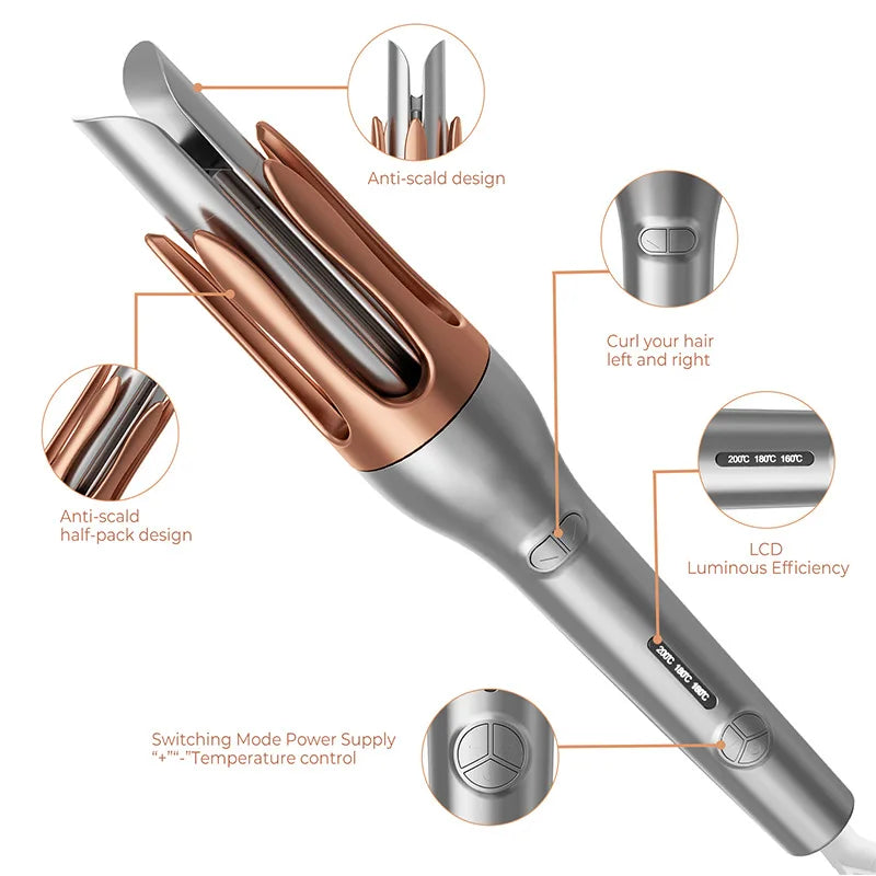 Electric Automatic Hair Curler 32mm Rotating Ceramic
