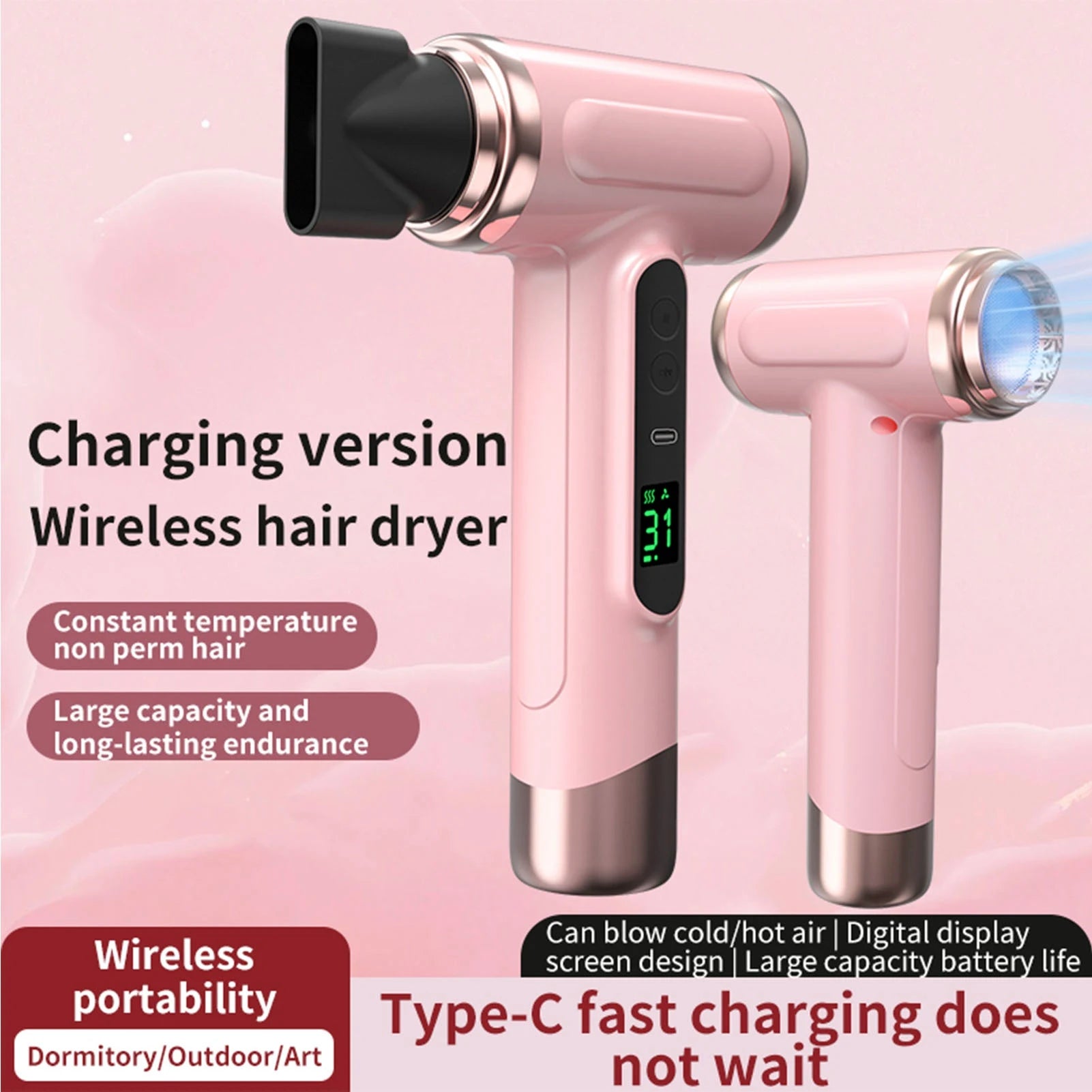 Portable Hair Dryer Hot and Cold Air Hair