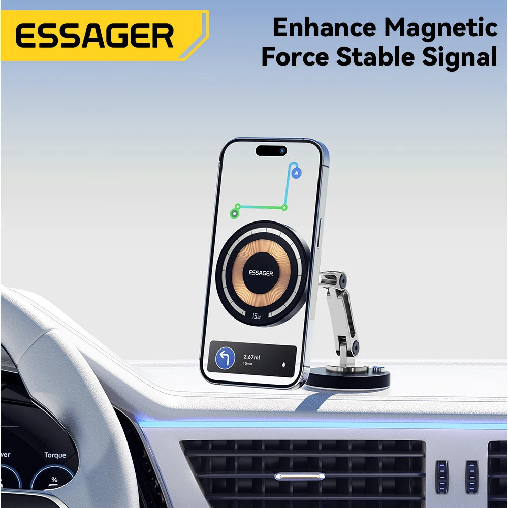 Essager Magnetic Wireless Charger Car Phone Holder 15W