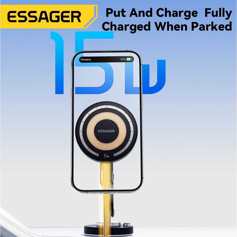 Essager Magnetic Wireless Charger Car Phone Holder 15W