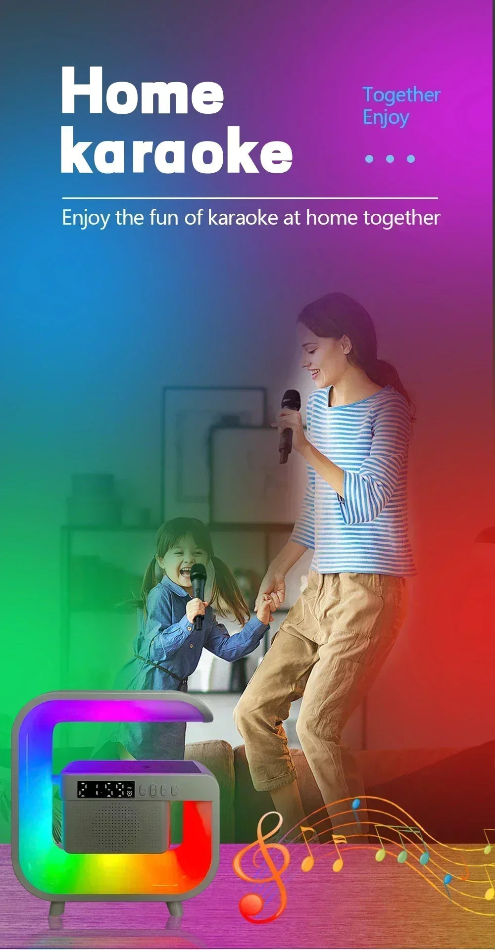 Multifunction Wireless Charger Pad Stand Speaker