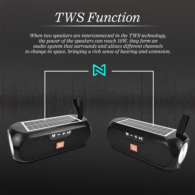 TG182 Solar with flashlight speaker Outdoor Bluetooth speaker