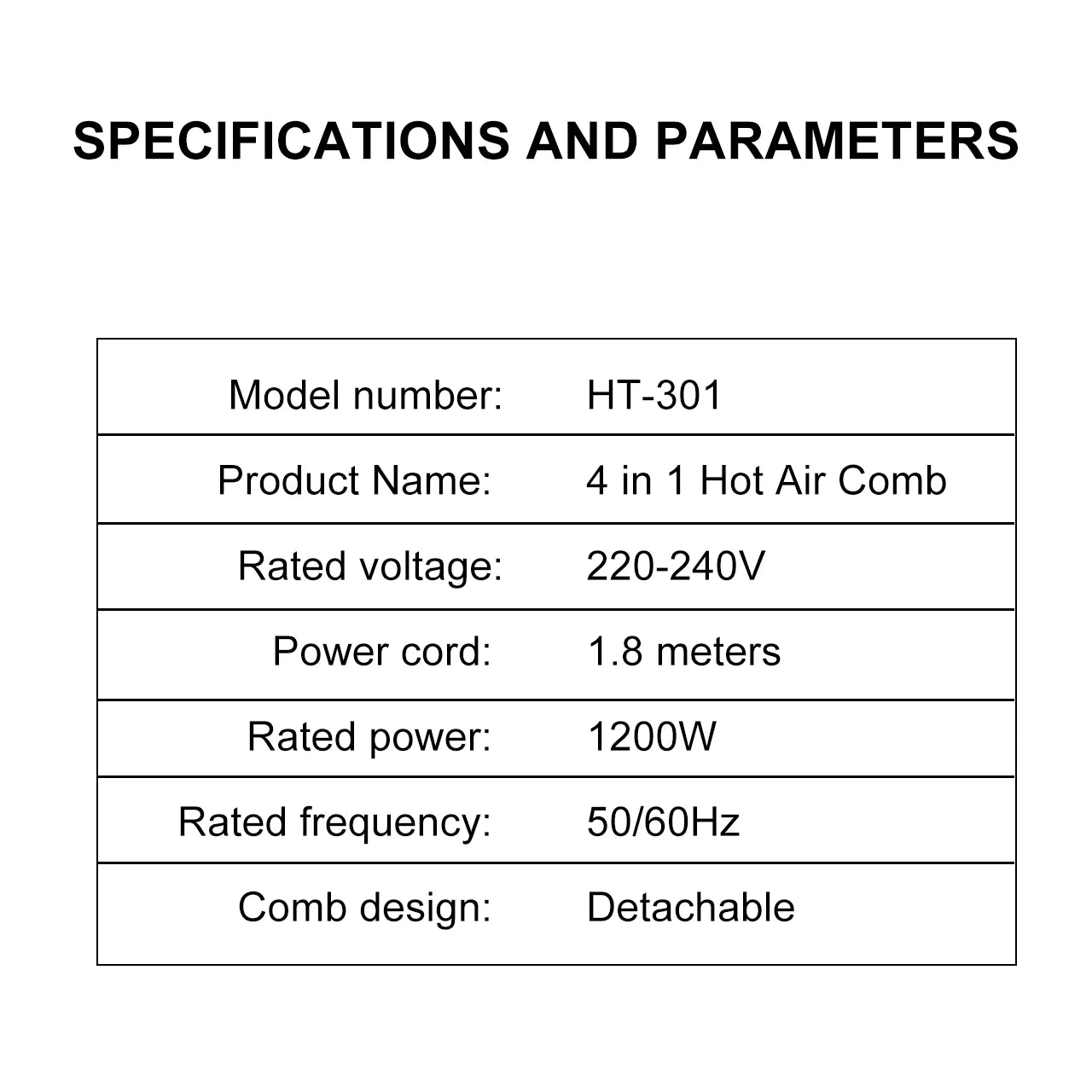 Hatteker EU 4-Head Hot Air Brush Hair Dryer Strong