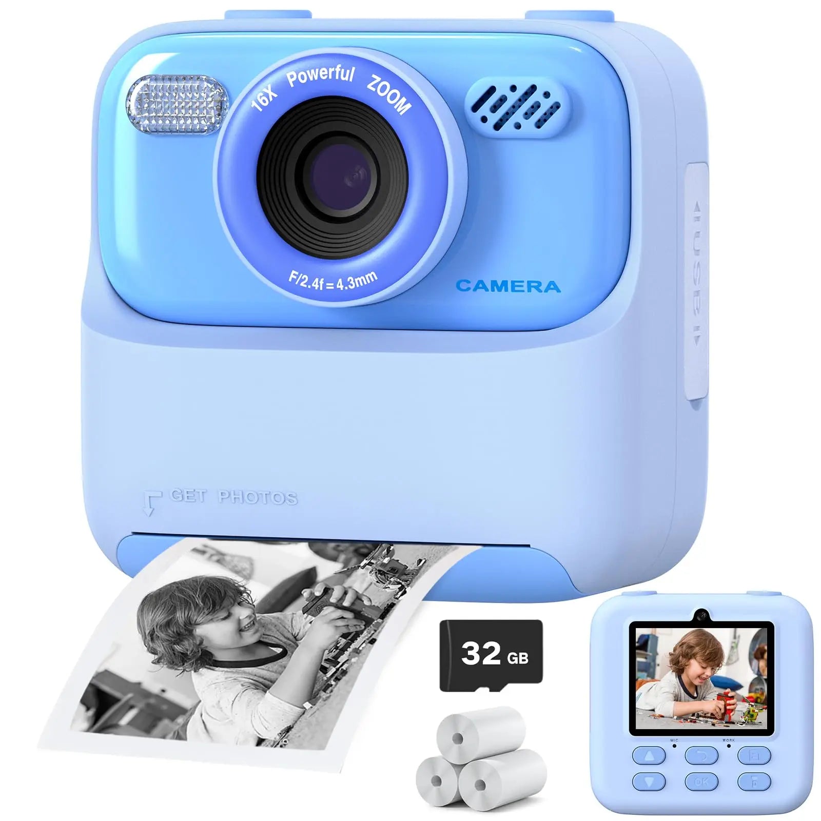 AMORUS Kids Camera Instant 1080P HD