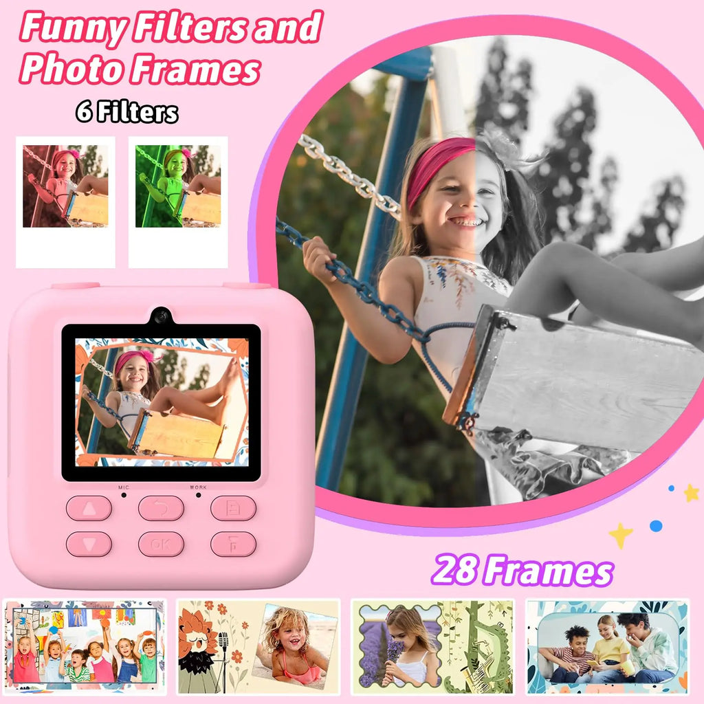 AMORUS Kids Camera Instant 1080P HD