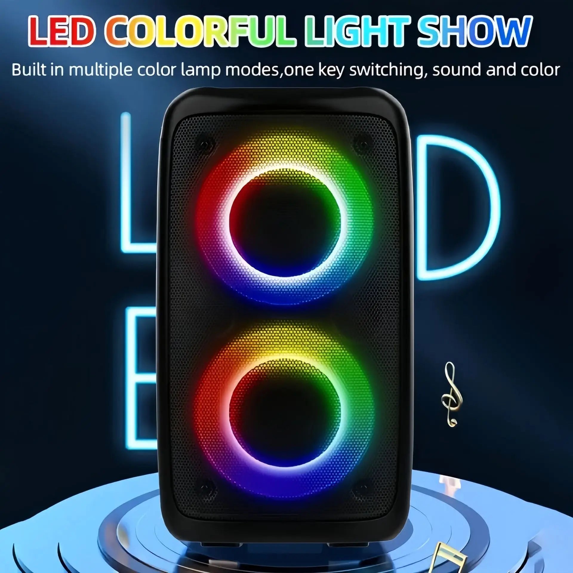 Karaoke Radio FM Bluetooth Speaker Portable Wireless