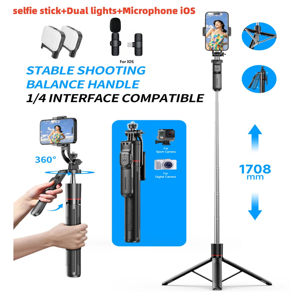 Selfie Stick Tripod with 1708mm