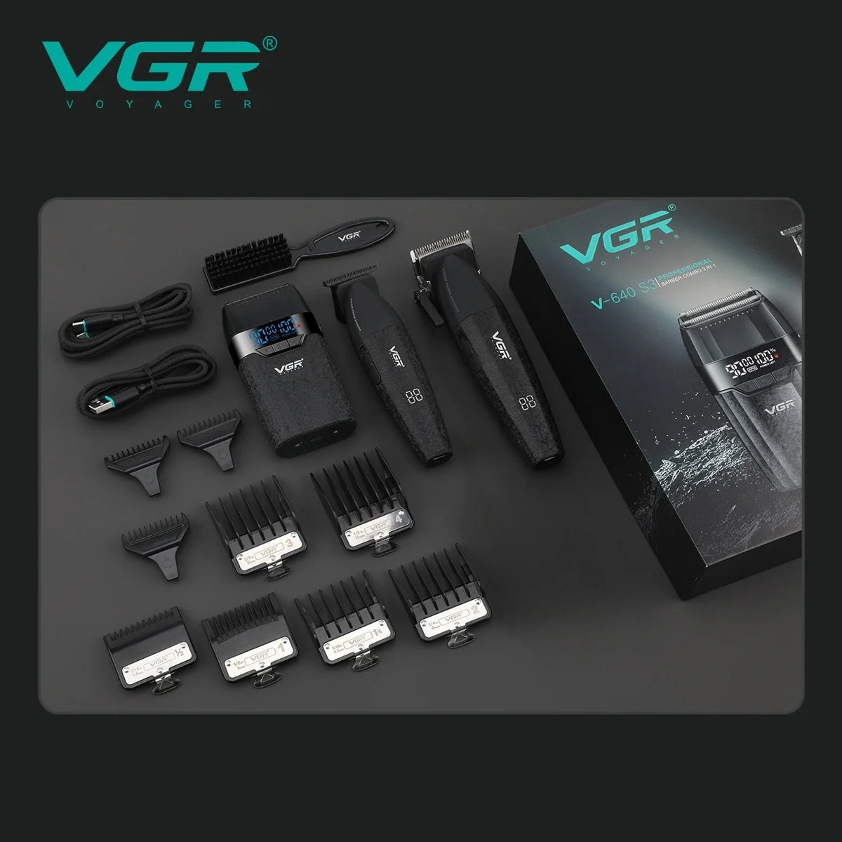 VGR Hair Trimmer Professional Hair Cutting Machine 9000 RPM