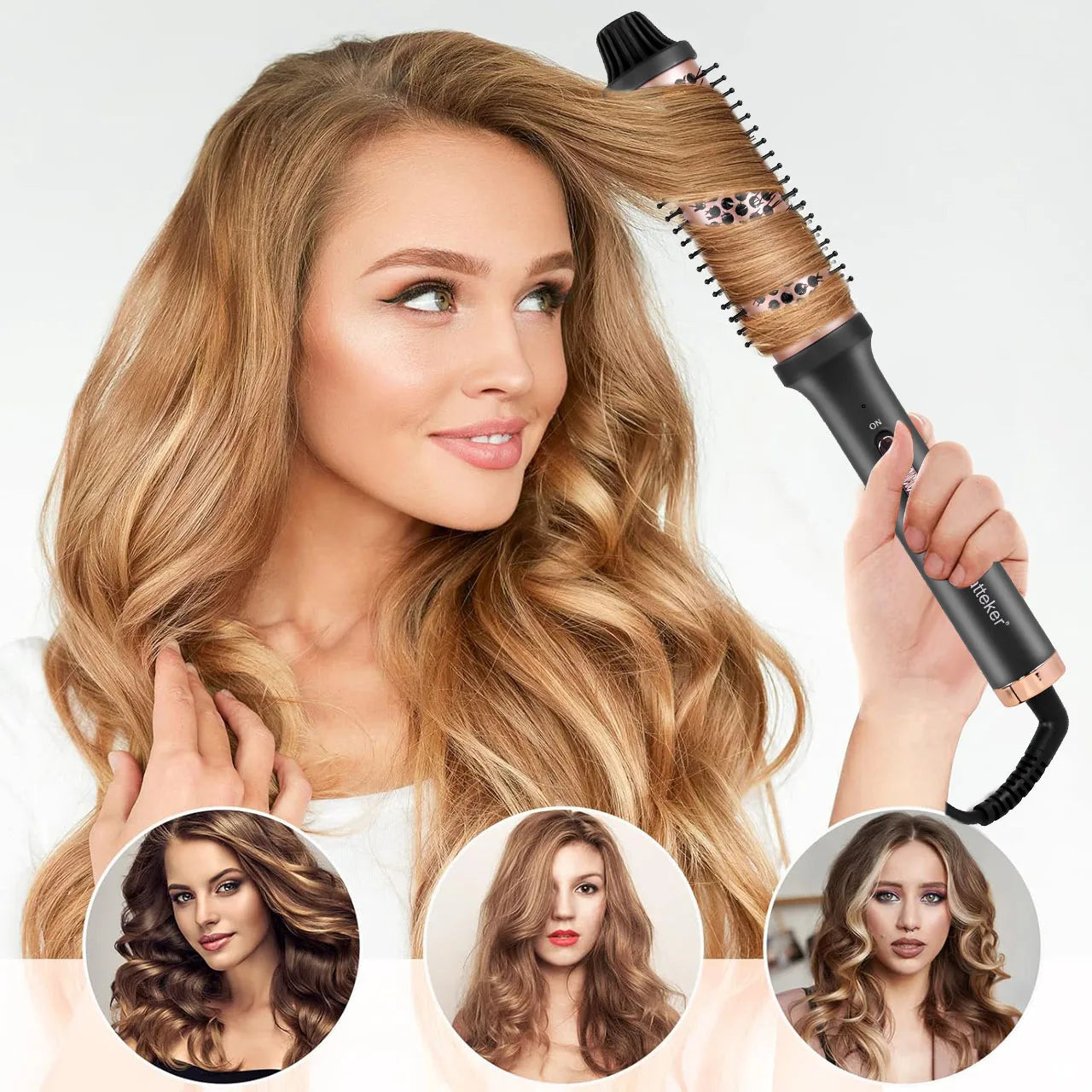 Hatteker Home Use Electric Curling Comb Long Short