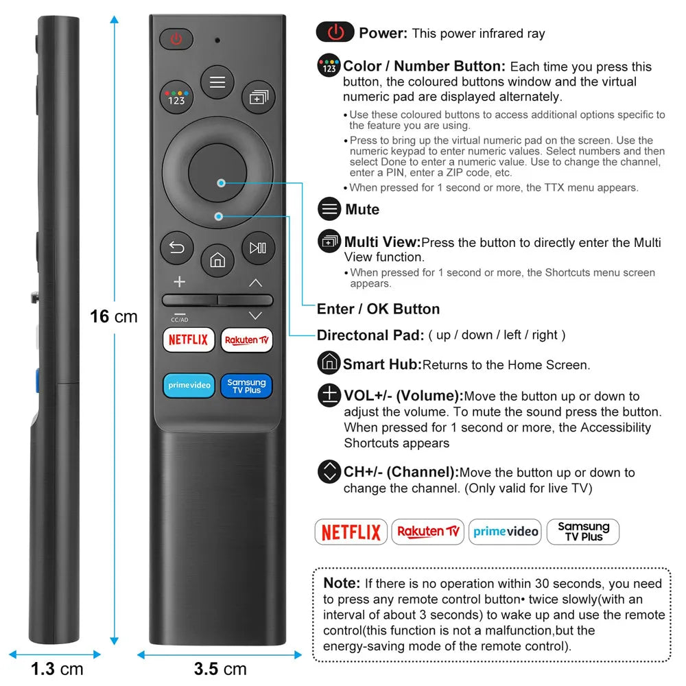 Remote Control for Samsung TV Replacement Universal