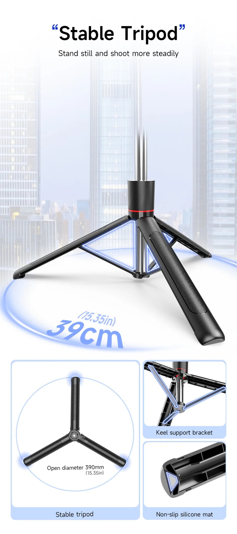 Selfie Stick Tripod with 1708mm