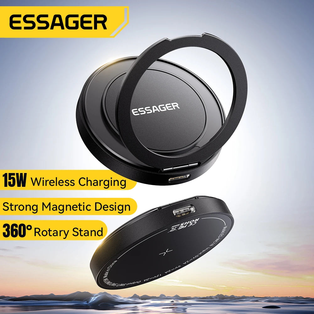 Essager Magnetic Wireless Charger With Holder 15W