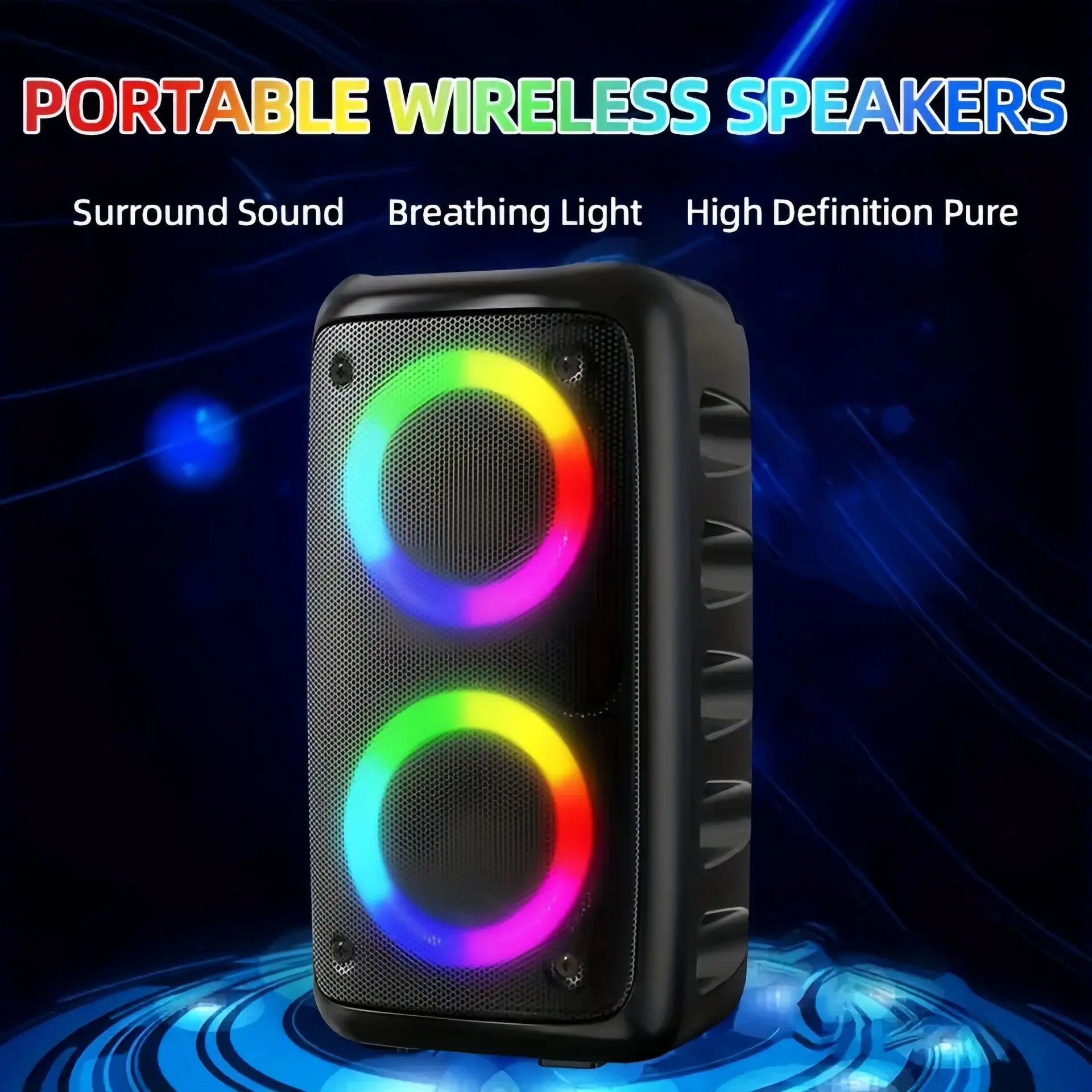 Karaoke Radio FM Bluetooth Speaker Portable Wireless
