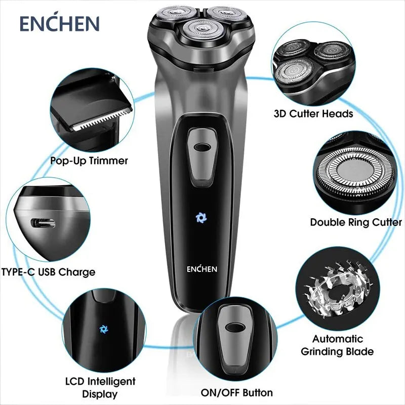ENCHEN Blackstone Electrical Rotary Shaver for Men 3D