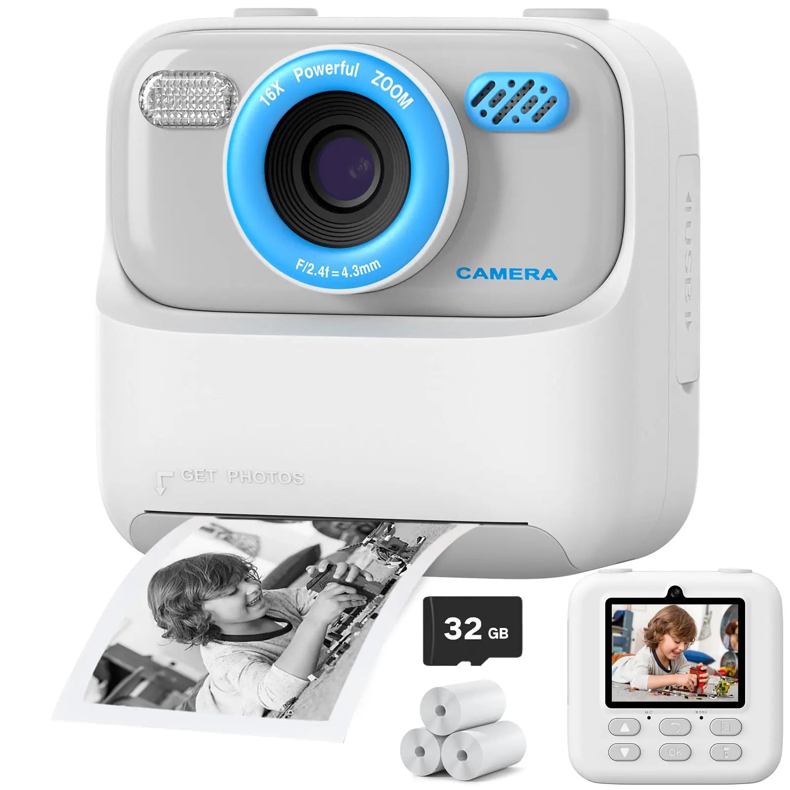 AMORUS Kids Camera Instant 1080P HD