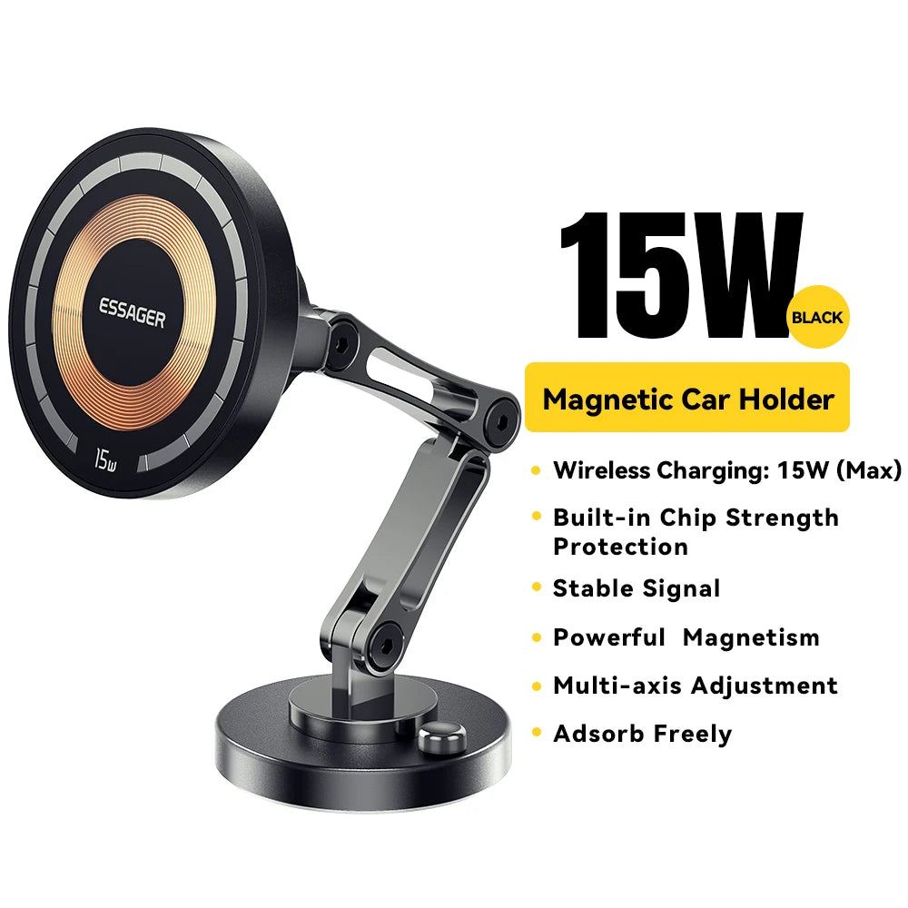 Essager Magnetic Wireless Charger Car Phone Holder 15W