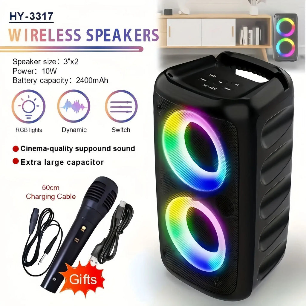 Karaoke Radio FM Bluetooth Speaker Portable Wireless