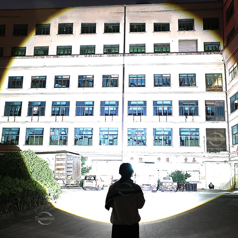 19000000LM Super Powerful Flashlight Built-in 3*18650 High Power Torch Rechargeable