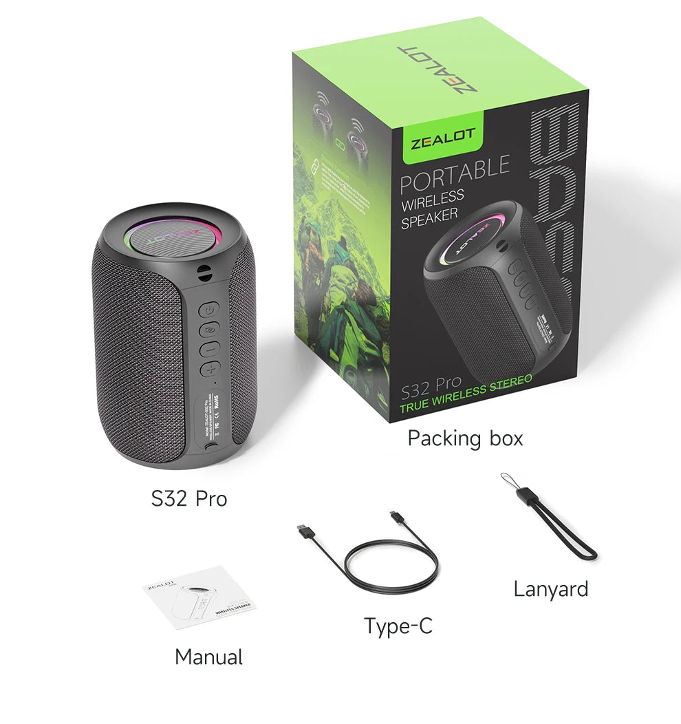 Zealot S32 pro Bluetooth Wireless Outdoor Portable