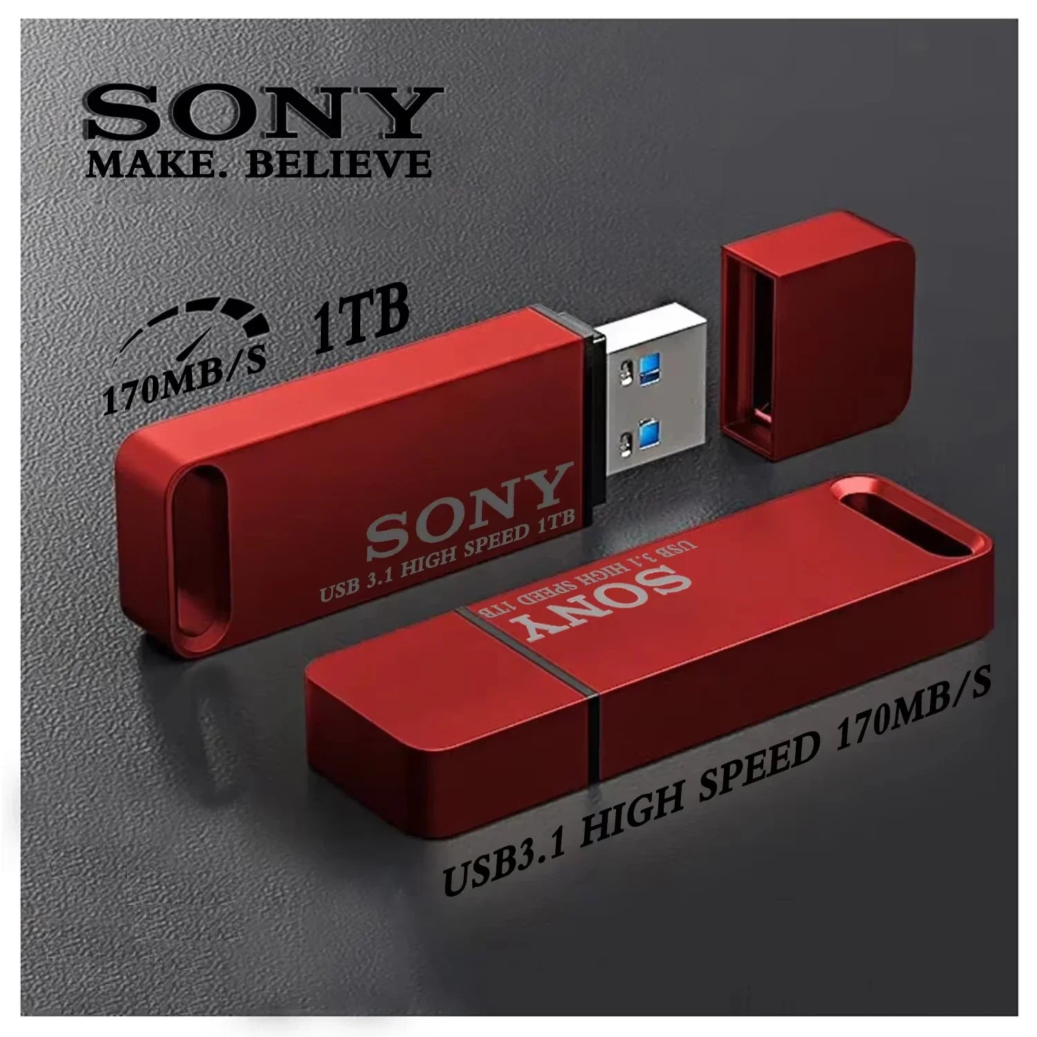 SONY USB PenDrive High Speed Type C Flash Drive Metal Pendrive