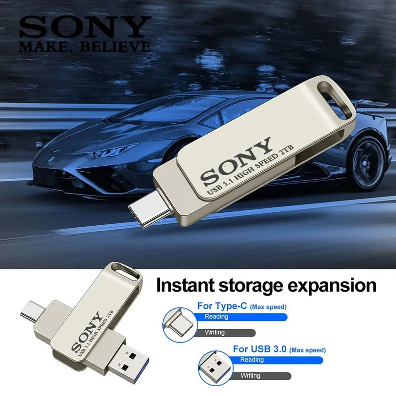 SONY USB PenDrive High Speed Type C Flash Drive Metal Pendrive