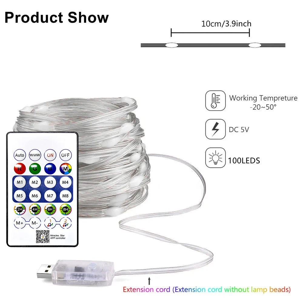 String LED Bluetooth Fairy Lights Dreamcolor RGBIC