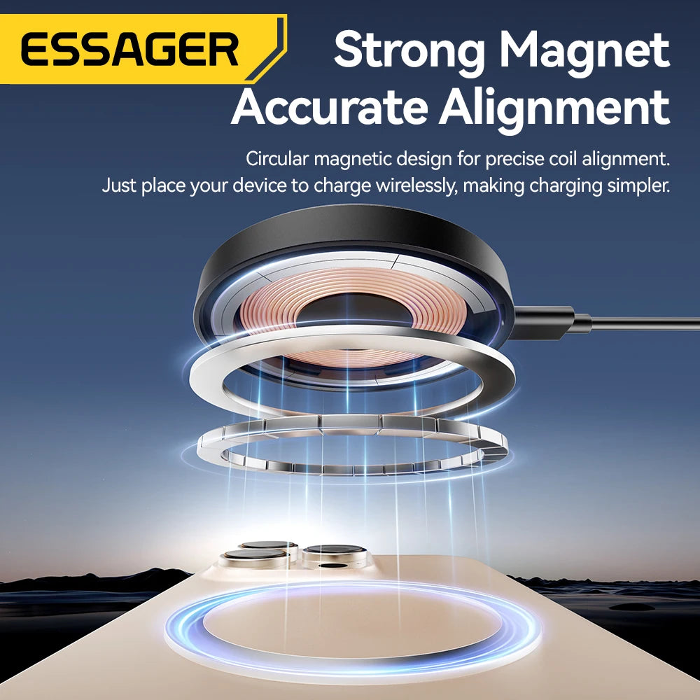 Essager Magnetic Wireless Charger With Holder 15W