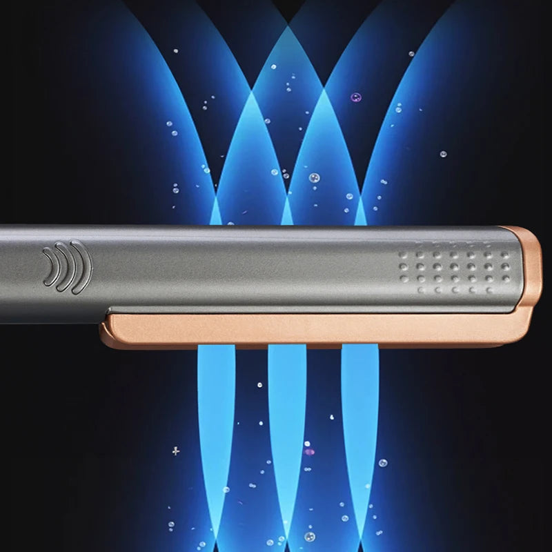 2-in-1 electric hair dryer and straightener for quick heating