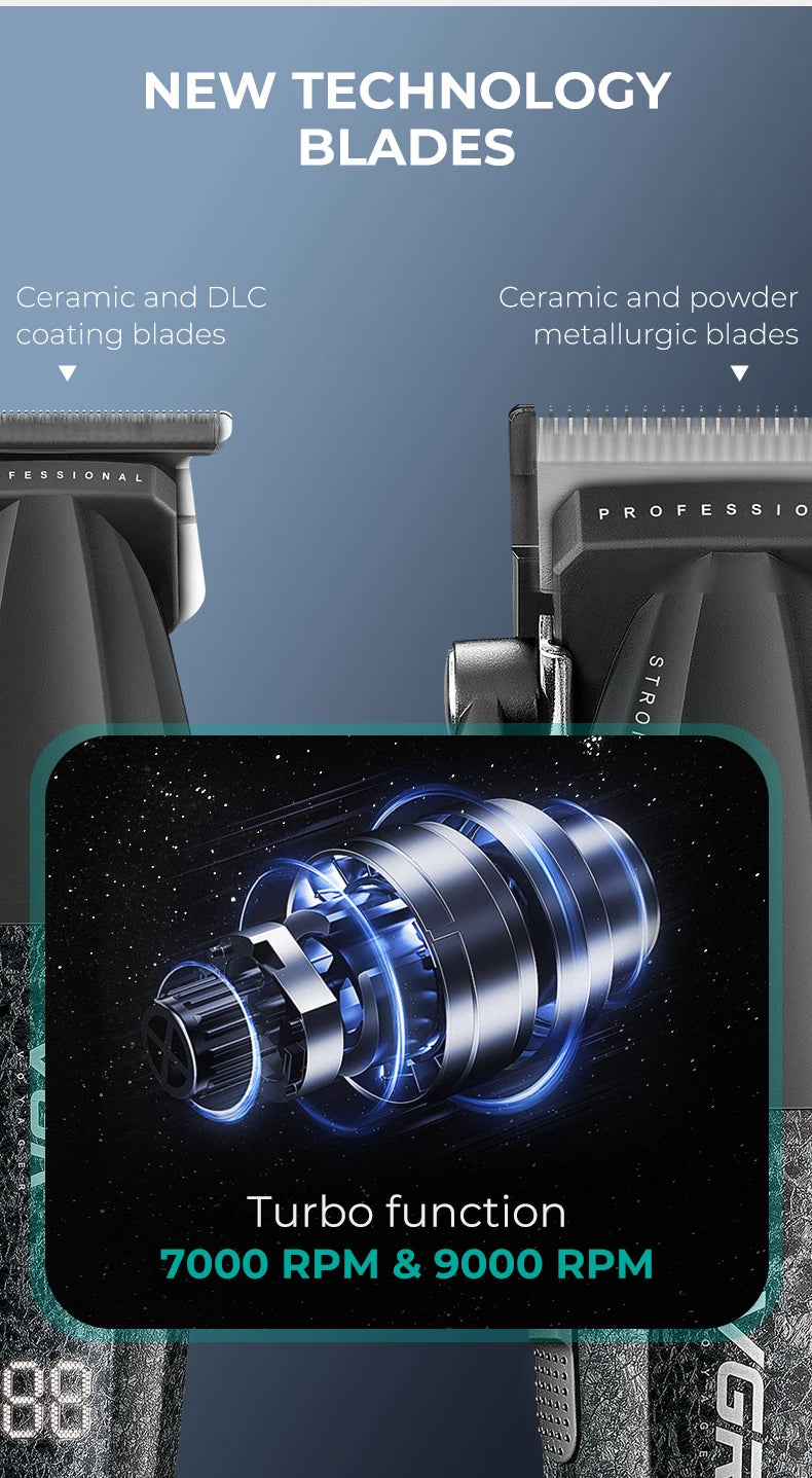 VGR Hair Trimmer Professional Hair Cutting Machine 9000 RPM