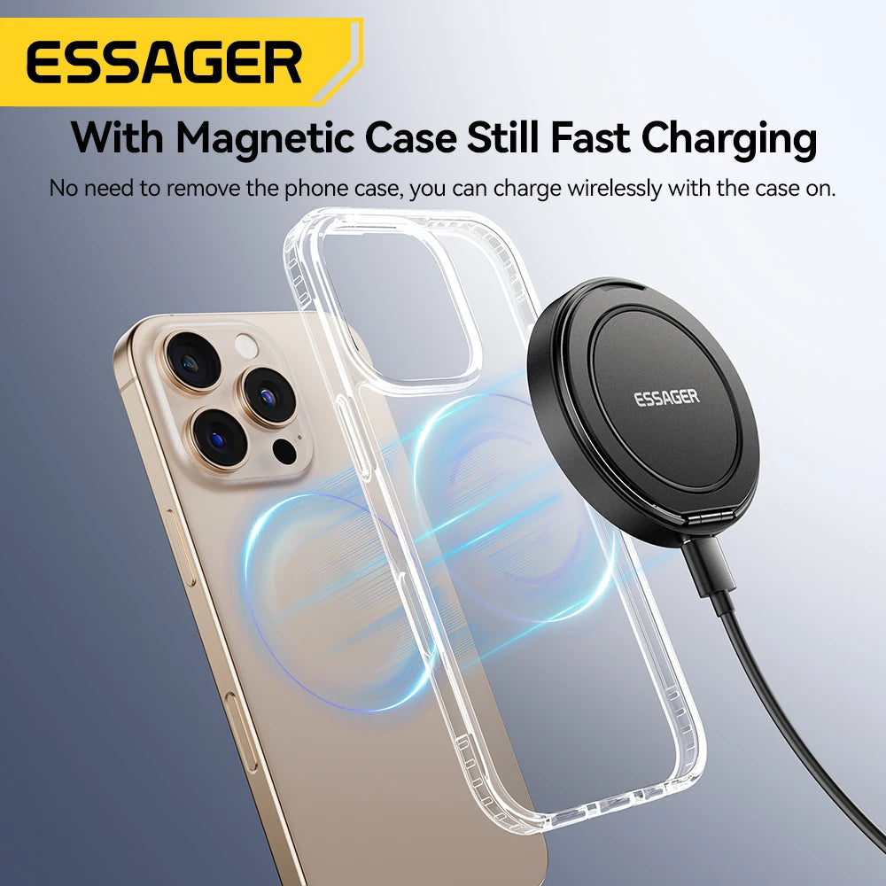 Essager Magnetic Wireless Charger With Holder 15W