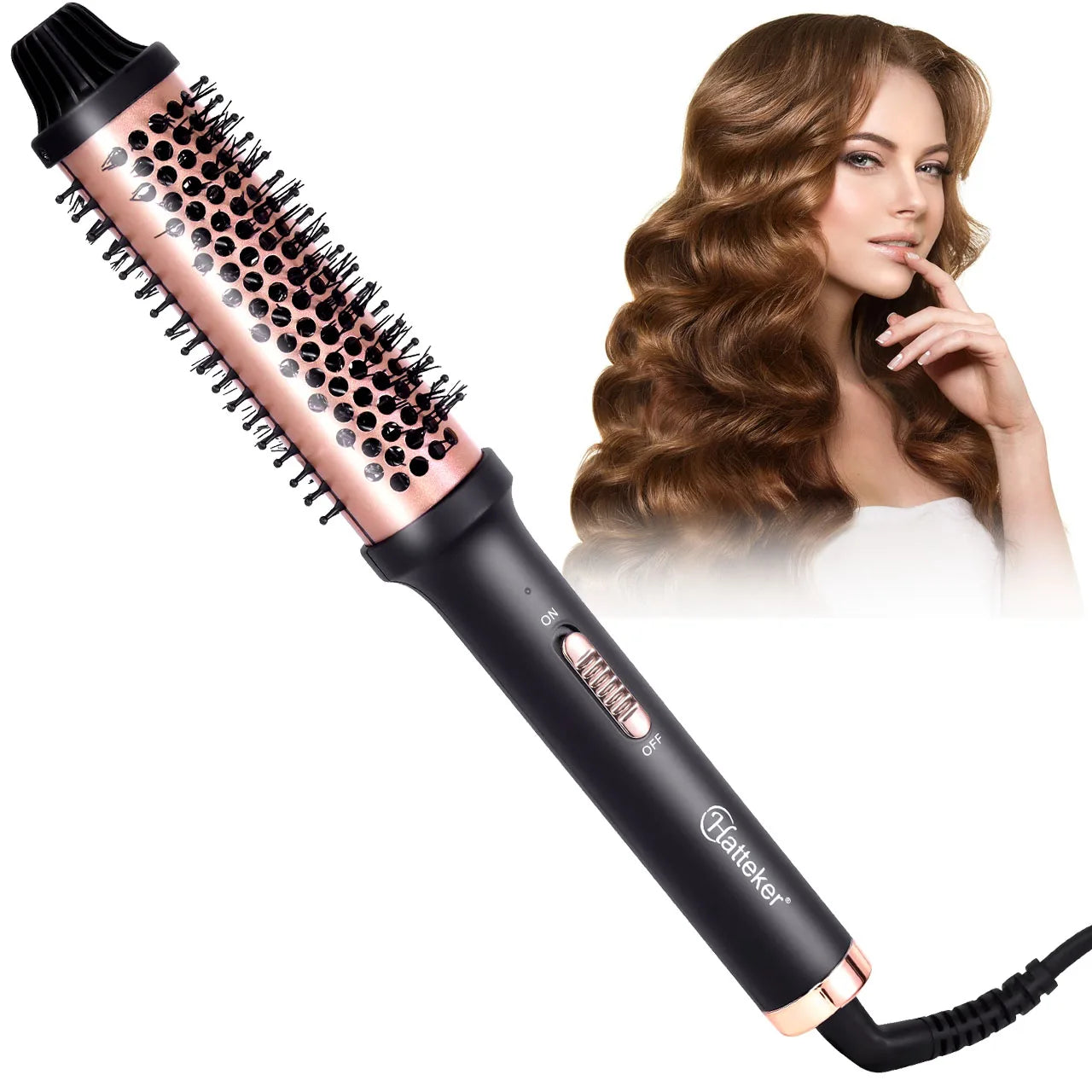 Hatteker Home Use Electric Curling Comb Long Short
