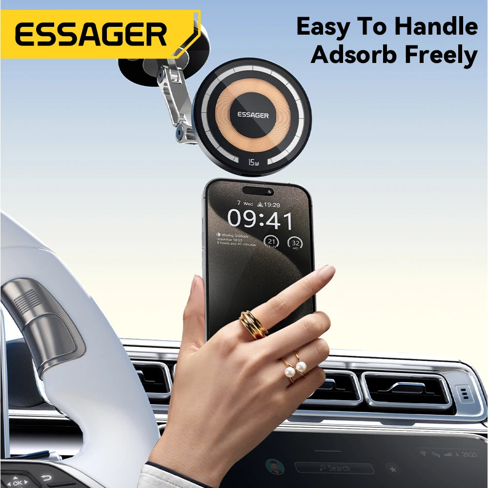 Essager Magnetic Wireless Charger Car Phone Holder 15W