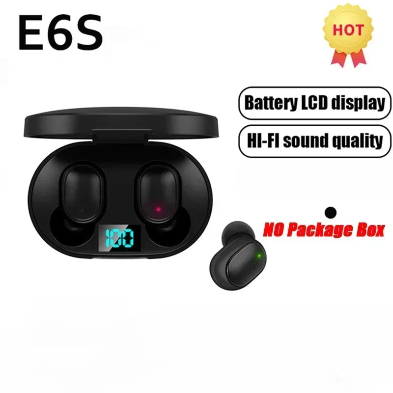 E6S Wireless Bluetooth Earphones TWS Bluetooth