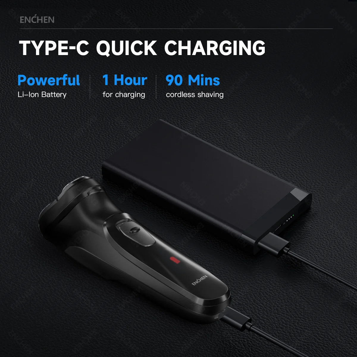 ENCHEN Blackstone Electrical Rotary Shaver for Men 3D