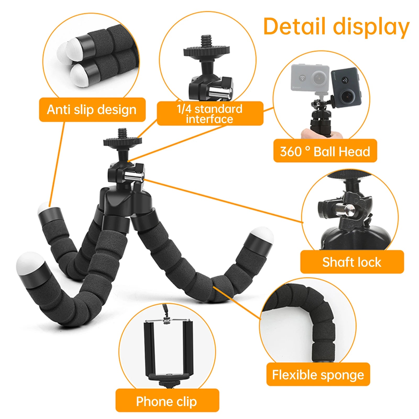 Mini Octopus Tripod Accessories for Go Pro