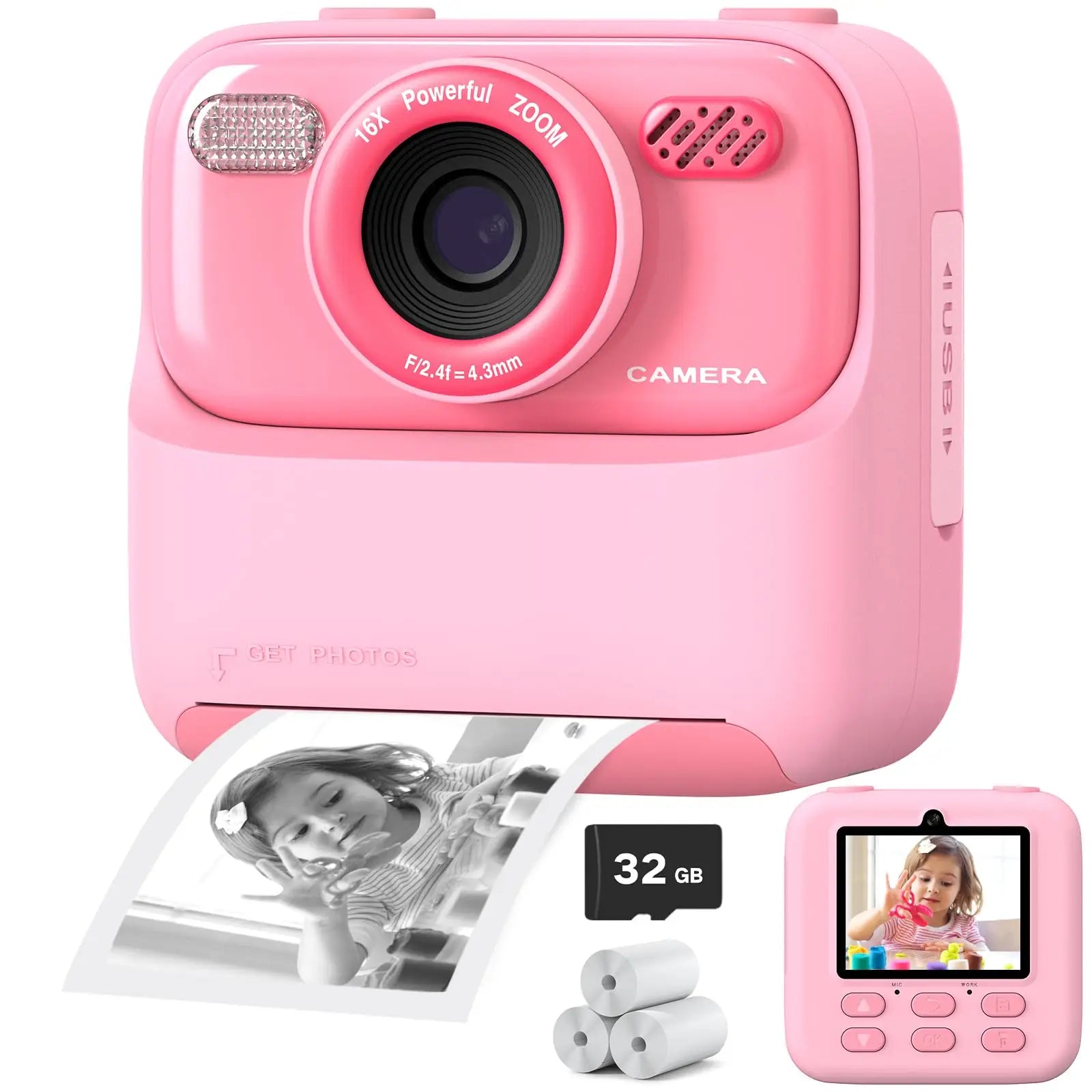AMORUS Kids Camera Instant 1080P HD